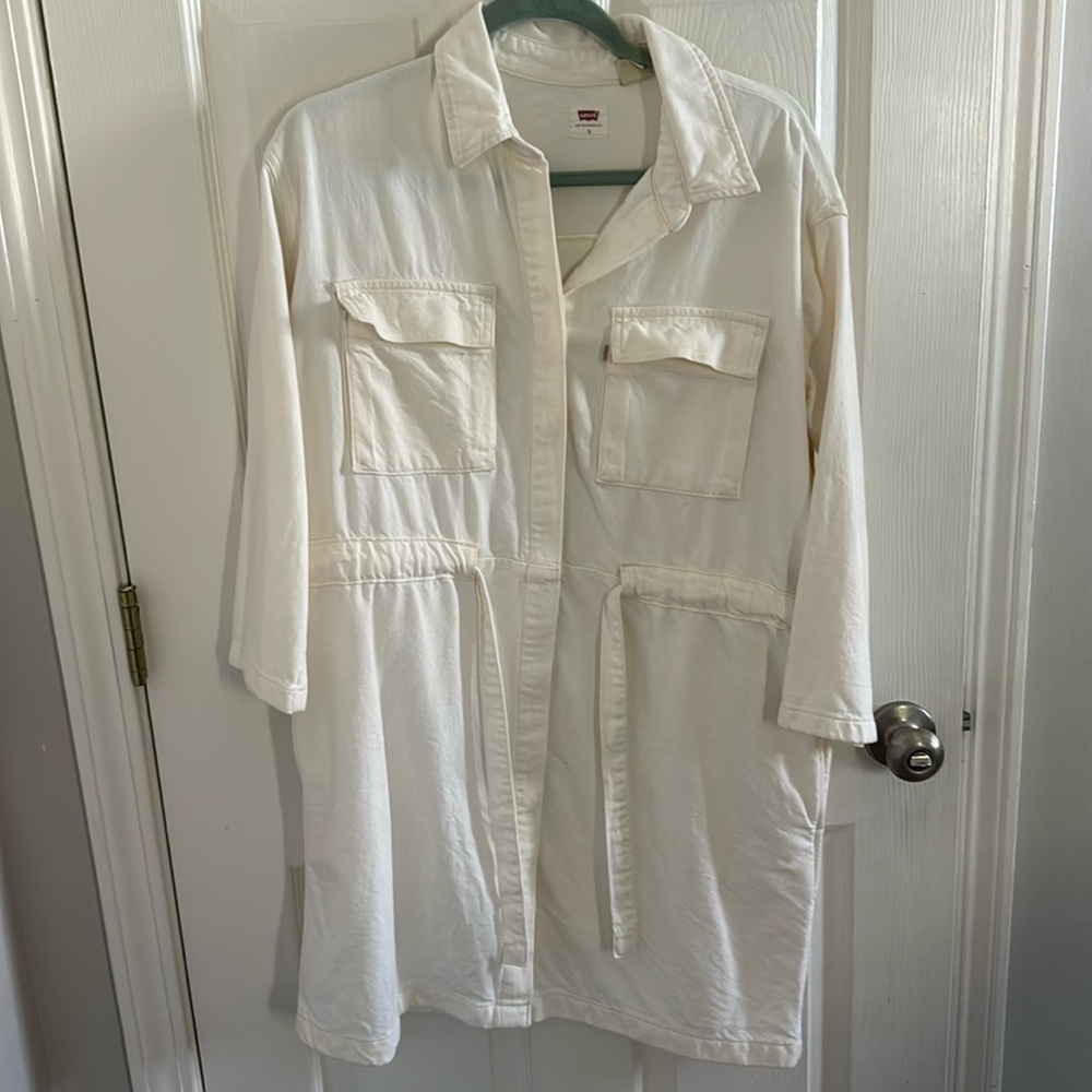 Levi’s Ivory Denim Utility Dress